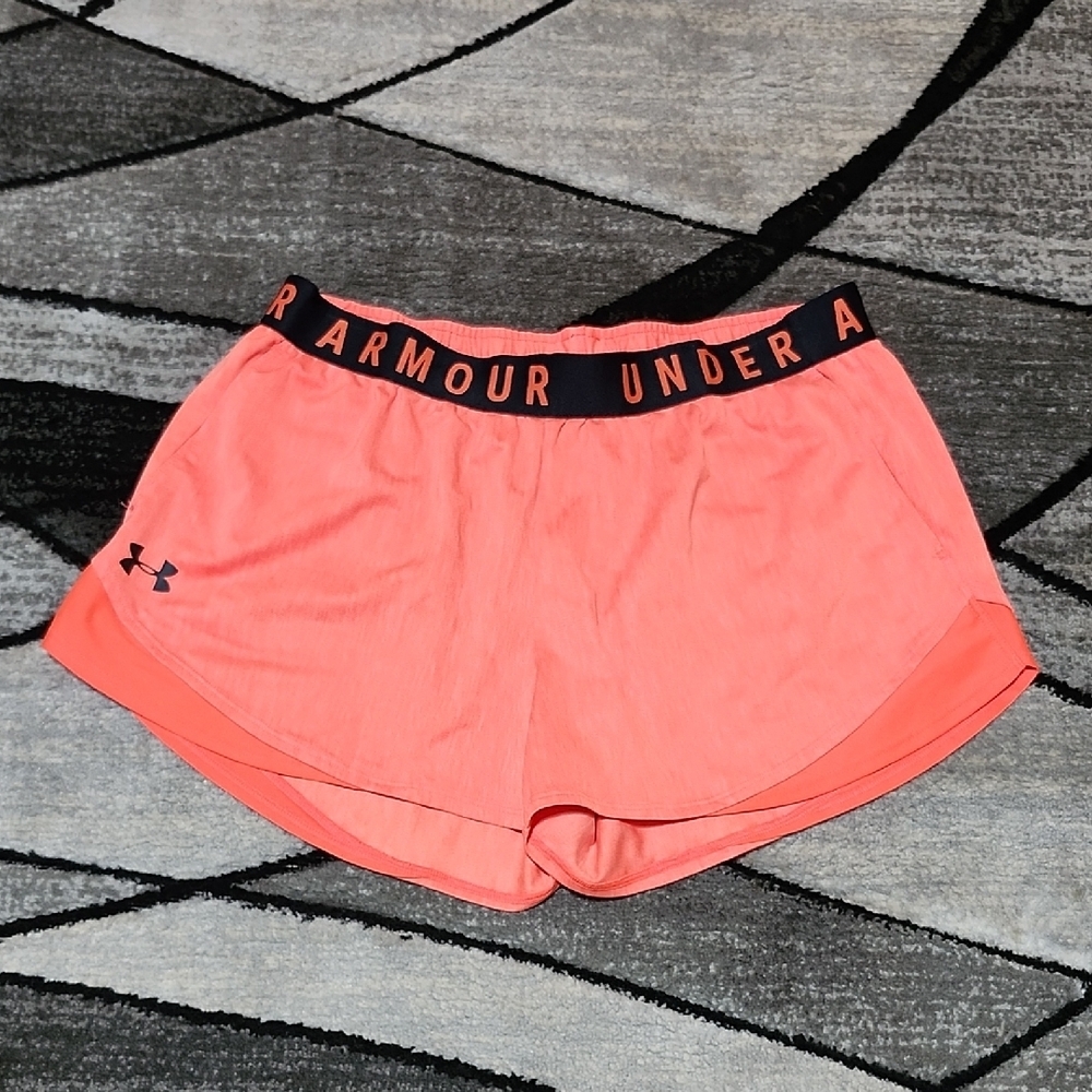 UNDER ARMOUR LOOSE-FIT HEATGEAR LOGO UNLINED POCKETS ATHLETIC SHORTS